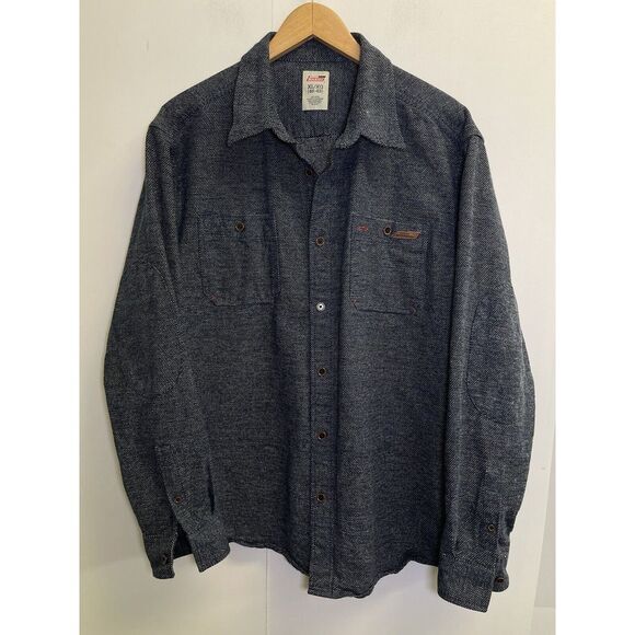 Dickies Shirt Mens Size XL Blue Heavyweight Workwear‎ Cotton Elbow Patch - Picture 1 of 8